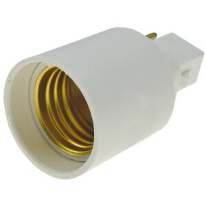 Lampensockel-Adapter, Kunststoff G24 auf E27, G24 universal d1,d2,d3
