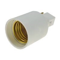 Lampensockel-Adapter, Kunststoff G24 auf E27, G24 universal d1,d2,d3