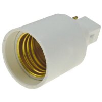 Lampensockel-Adapter, Kunststoff G24 auf E27, G24 universal d1,d2,d3