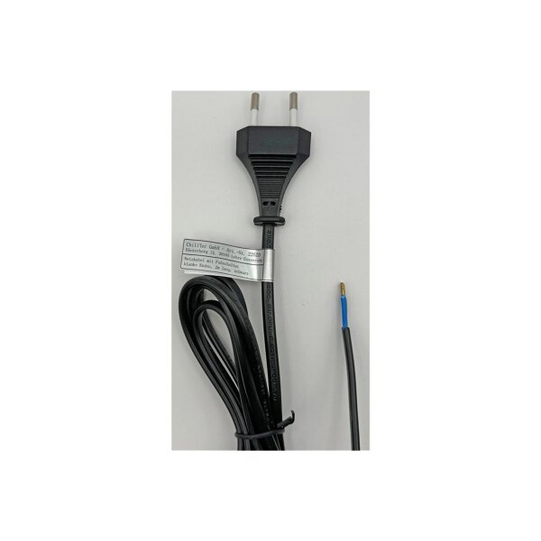 Netzkabel mit Fußschalter blanke Enden, 2m lang, schwarz