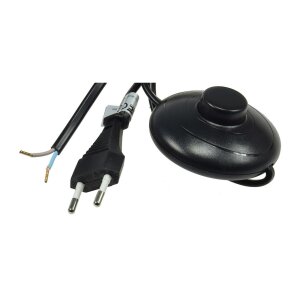 Netzkabel mit Fußschalter blanke Enden, 2m lang,...