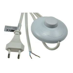 Netzkabel mit Fußschalter blanke Enden, 2m lang,...