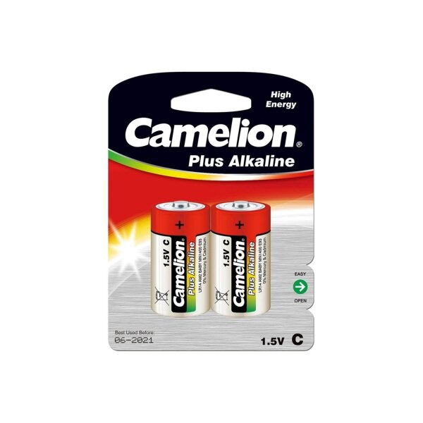 Baby-Batterien CAMELION AlkalinePlus Typ C/LR14, 1,5V, 2er Pack