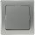 DELPHI Wechsel-Schalter Lichtschalter 230V Unterputz mit 1-fach Rahmen kombinierbar mit Mehrfachrahmen Silber Grau