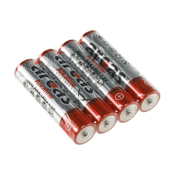 Micro-Batterien ARCAS Alkaline Typ AAA/LR03, 1,5V, 36er Flat-Pack