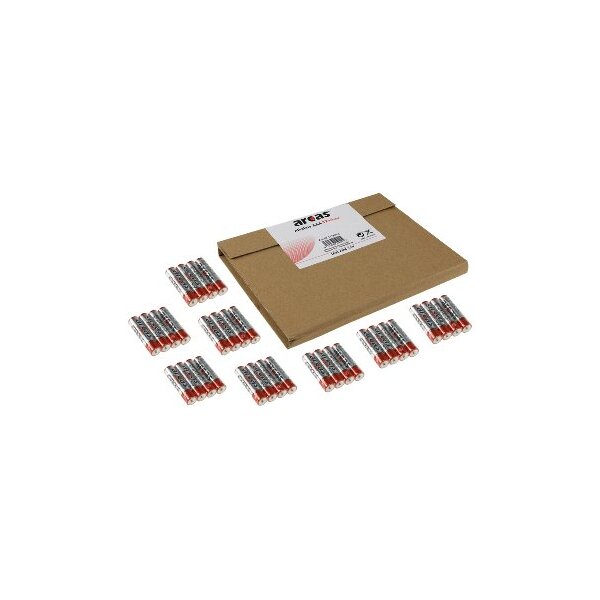 Micro-Batterien ARCAS Alkaline Typ AAA/LR03, 1,5V, 36er Flat-Pack