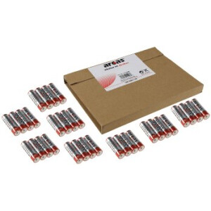 Mignon-Batterien ARCAS Alkaline Typ AA/LR3, 1,5V, 36er Flat-Pack