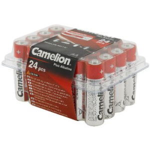 Mignon-Batterien CAMELION AlkalinePlus Typ AA/LR6, 1,5V, 24er Haushaltsbox