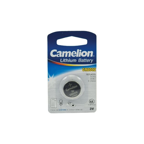 Lithium Knopfzelle CR2032 3V, 20x3,2mm, 1er-Blister