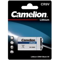 9V-Block-Batterie CAMELION Lithium 1200mAh, ideal für Rauchwarnmelder