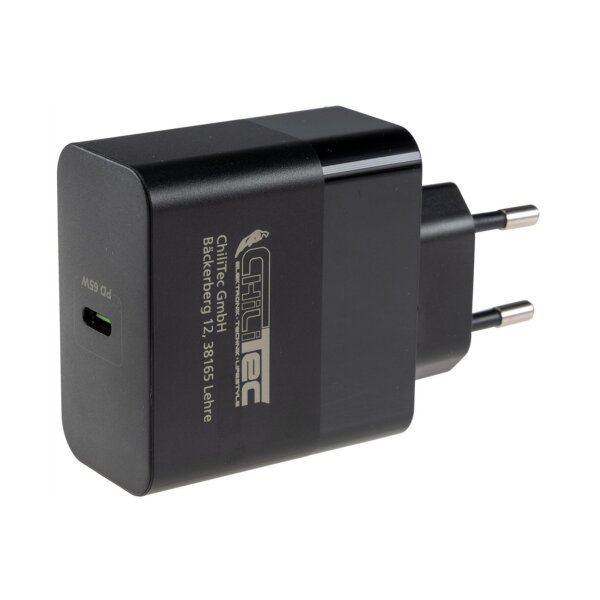 Stecker-Netzteil mit USB-C "CTN-PD65" In 100-240V~, Out 5,0V/9,0V/12,0V=, 65W