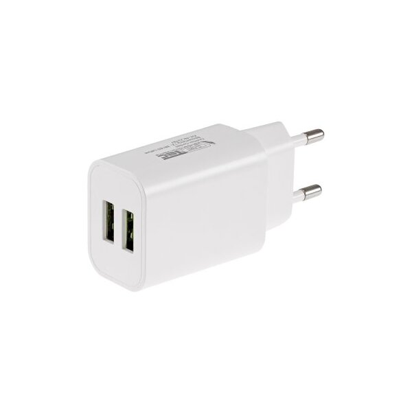 Stecker-Netzteil mit USB "CTN-0520 Duo" Aus 5V=, 2x1/1x2A, 10W