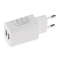 Stecker-Netzteil mit USB "CTN-0520 Duo" Aus 5V=, 2x1/1x2A, 10W