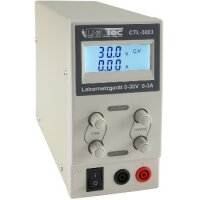Regelbares Labornetzgerät "CTL-3003" beleuchtete LCD Anzeige, 0-30V, 0-3A