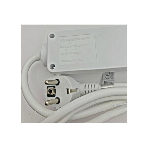 Schutzkontakt-Steckdosenleiste 6-fach 3500W, 1,4m Kabel, weiß