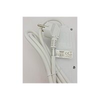 Schutzkontakt-Steckdosenleiste 6-fach 3500W, 1,4m Kabel, weiß