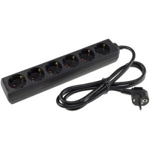 Schutzkontakt-Steckdosenleiste 6-fach 3600W, 1,4mKabel,...