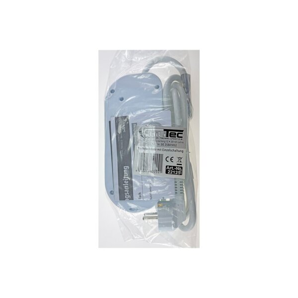 Steckdosenleiste mit Einzelschaltung 3-fach, weiß, 1,5m Kabel