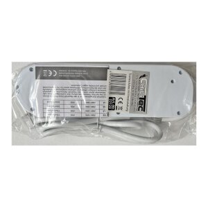 Steckdosenleiste mit Einzelschaltung 5-fach, weiß, 1,5m Kabel