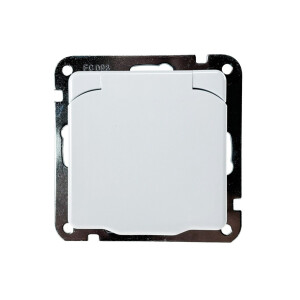 DELPHI Schutzkontakt-Steckdose IP40 250V~/ 16A, mit Deckel, UP, weiß