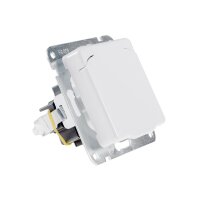 DELPHI Schutzkontakt-Steckdose IP40 250V~/ 16A, mit Deckel, UP, weiß