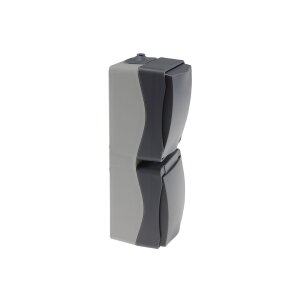NUQUI Feuchtraum Schalter & Steckdose IP54, Aufputz, 250V~/ 10A/16A, Vertikal