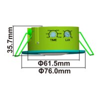 Decken-Einbau-Bewegungsmelder 360° IP65 PIR, LED geeignet, 8m Detektion, 76x36mm