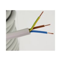 Stromleitung "NYM-J", 50m, isoliert 3G1,5, grau, Ring