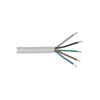 Stromleitung "NYM-J", 50m, isoliert 5G2,5, grau, Außen-Ø 8,2mm, Ring