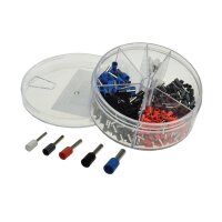 Aderendhülsen-Sortiment 0,5-2,5mm² isoliert, in Streudose, 400-teilig