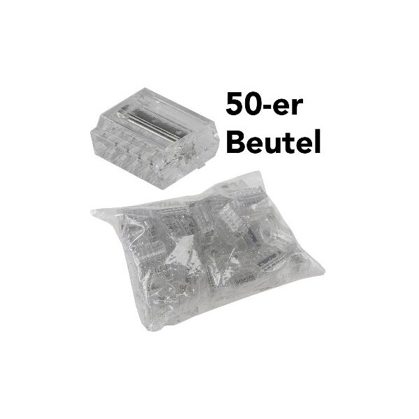 Steckbare Dosenklemmen, 50er Pack 1-polig, 5 Klemmstellen, 1-2,5mm²