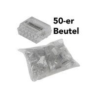 Steckbare Dosenklemmen, 50er Pack 1-polig, 5 Klemmstellen, 1-2,5mm²