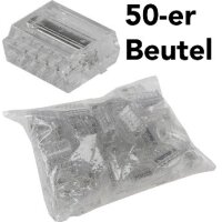 Steckbare Dosenklemmen, 50er Pack 1-polig, 5 Klemmstellen, 1-2,5mm²