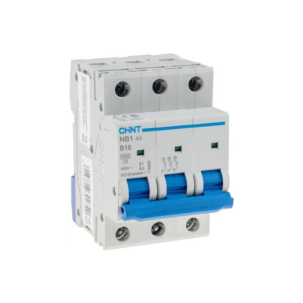 Leitungsschalter/Sicherungsautomat B16 16A, 3-polig für DIN Trägerschiene