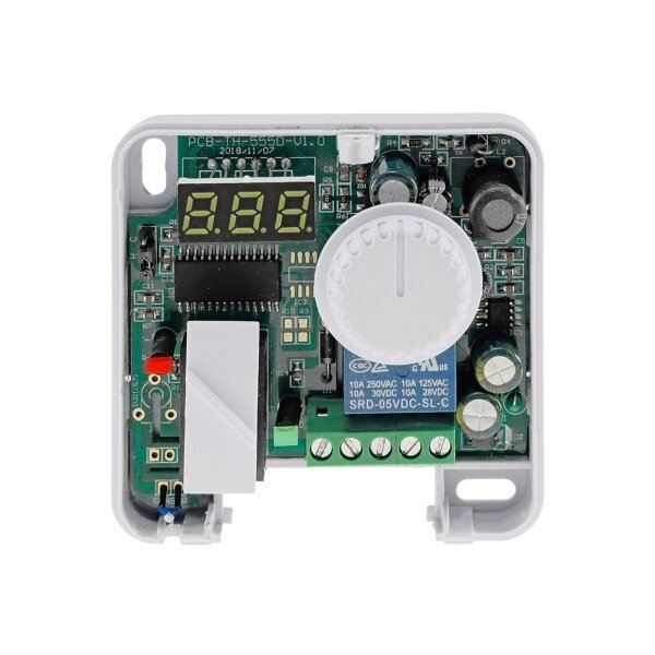 Raumtemperatur-Regler Thermostat "RT-55" 7A, weißes LED-Display, 5-30°C, 110-230V