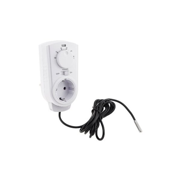 Steckdosen-Thermostat "ST-50" ana EXT 5-30°C, 230V, 2m Kabel + Außenfühler