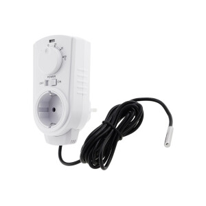 Steckdosen-Thermostat "ST-50" ana EXT 5-30°C, 230V, 2m Kabel + Außenfühler