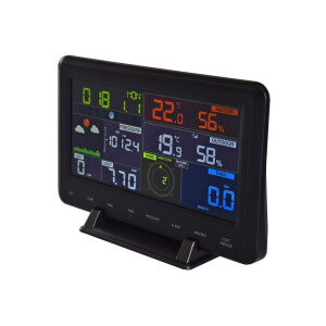 Digitale Funk-Wetterstation „CTW-902 Wi“ – WiFi, Wind & Regen, App-Anbindung, Farbdisplay