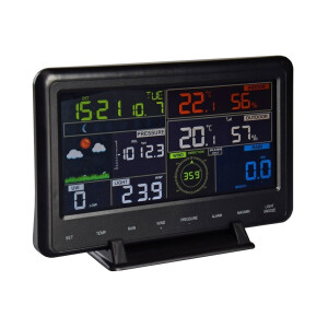 Digitale Funk-Wetterstation „CTW-902 Wi“ – WiFi, Wind & Regen, App-Anbindung, Farbdisplay