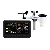 Digitale Funk-Wetterstation „CTW-902 Wi“ – WiFi, Wind & Regen, App-Anbindung, Farbdisplay