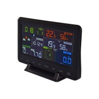 Digitale Funk-Wetterstation „CTW-902 Wi“ – WiFi, Wind & Regen, App-Anbindung, Farbdisplay