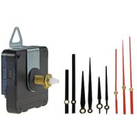 Funkuhrwerk DCF mit 3 Zeigersätzen aus Kunststoff, 25mm langer Schaft