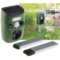 Ultraschall-Tierscheuche "UTS Solar Pro" Bewegungsmelder, Hunde, Katzen, Vögel