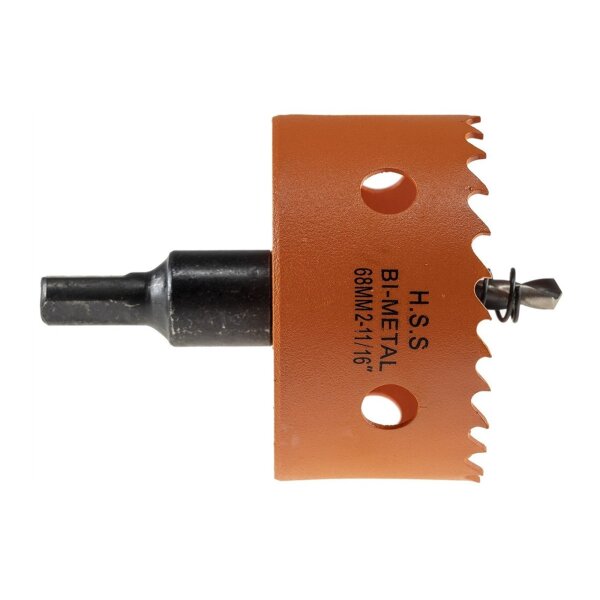 Lochsäge HSS Bi-Metall Ø68mm Sechskant Aufnahme, Schnitttiefe 38mm