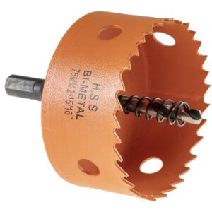 Lochsäge HSS Bi-Metall Ø75mm Sechskant Aufnahme, Schnitttiefe 38mm