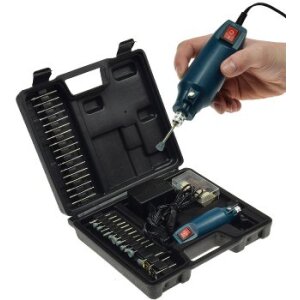 Mini-Bohrmaschine "Drill-Power V2" 12V= 12.000UpM, 63-teilig, viel Zubehör