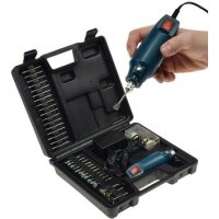 Mini-Bohrmaschine "Drill-Power V2" 12V= 12.000UpM, 63-teilig, viel Zubehör