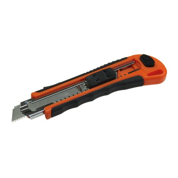 Abbrechmesser mit 18mm-Klinge Ergo-Griff mit Metallschaft + 2 Klingen