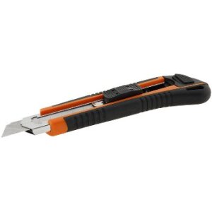 Abbrechmesser mit 18mm-Klinge Ergo-Griff mit Metallschaft + 2 Klingen
