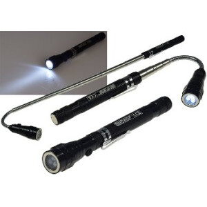 Teleskop Pick-Up Werkzeug mit LED Je 1 Magnet Kopf+Fuß, Schwanenhals